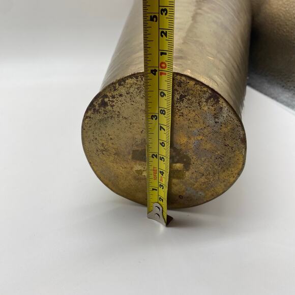 Brass Hammered Umbrella Stand Gold Mid Century Modern MCM Regency Vintage Retro - Picture 8 of 8